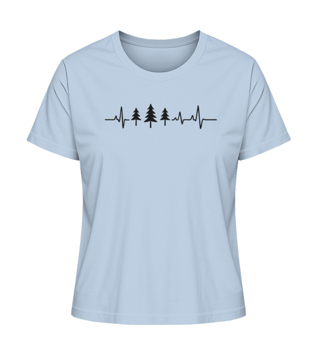Herzschlag Fichten - Frauen 100% Bio T-Shirt