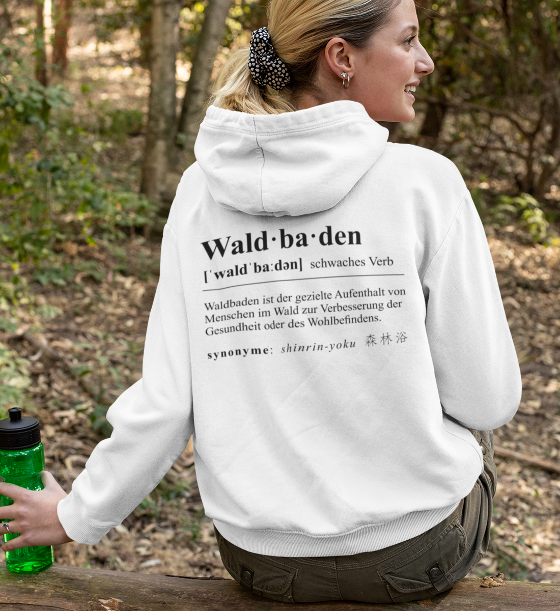 Waldbaden 100% Bio Unisex Hoodie Backprint