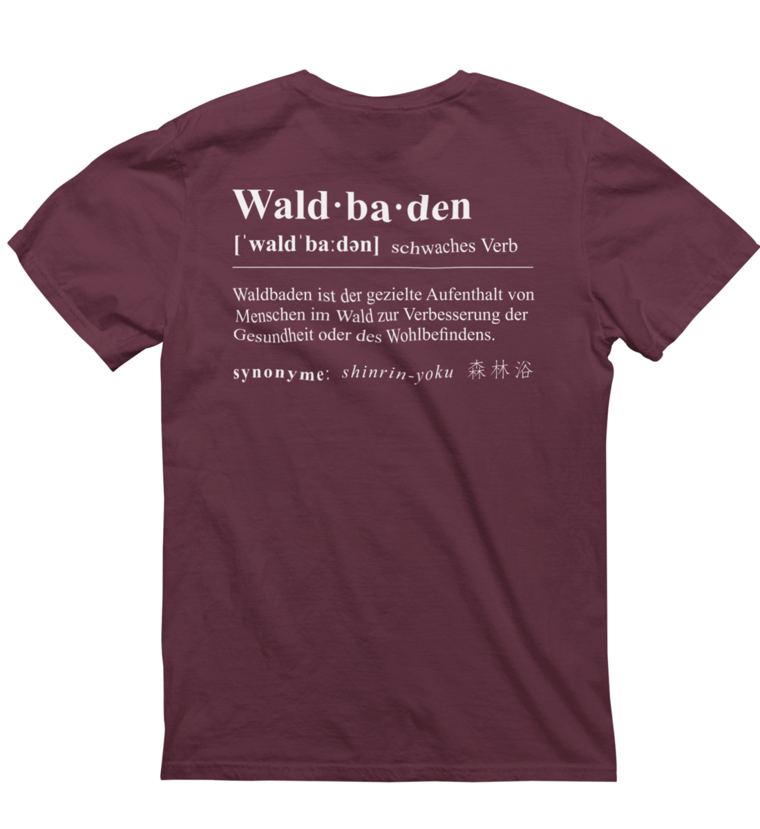 Waldbaden 100% Bio Unisex T-Shirt Backprint