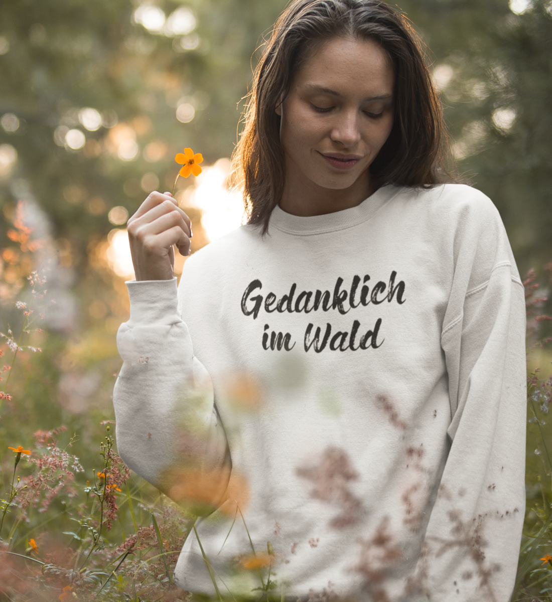 Gedanklich im Wald 100% Bio Unisex Sweatshirt