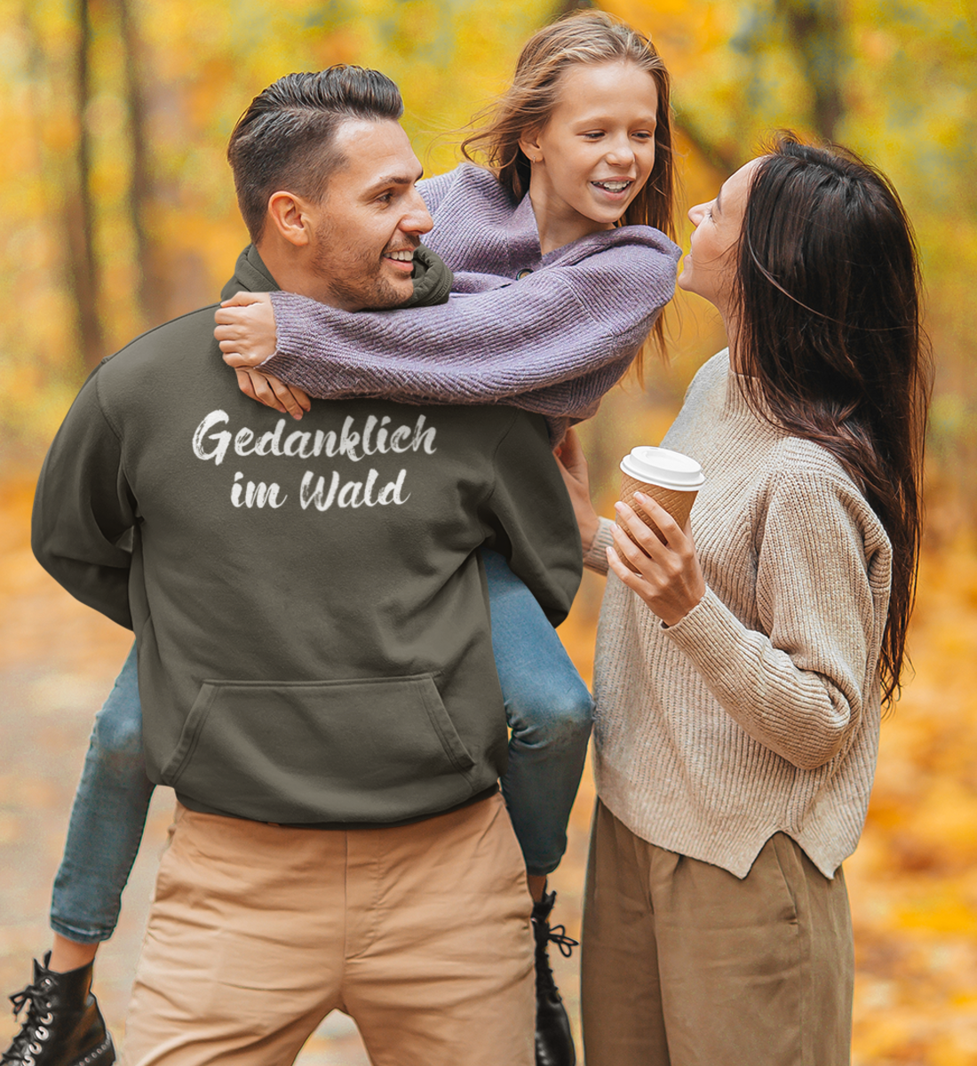 Gedanklich im Wald 100% Bio Unisex Hoodie