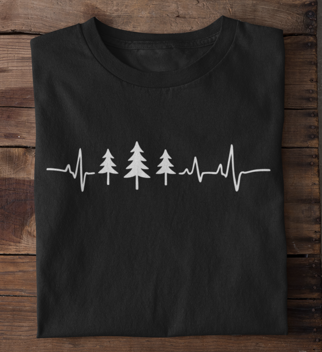 Herzschlag Fichten - Frauen 100% Bio T-Shirt