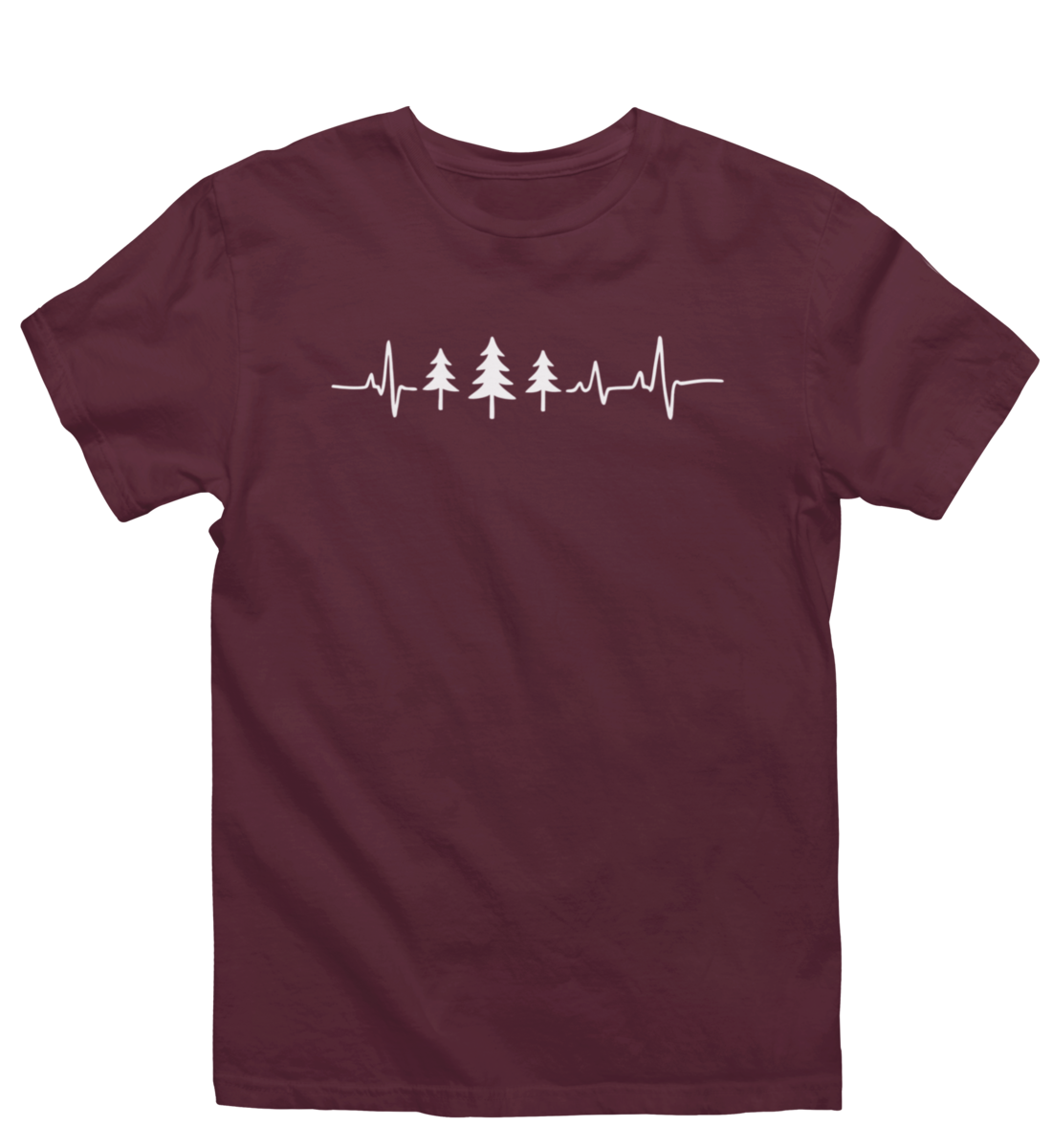 Herzschlag Fichten 100% Bio Unisex T-Shirt