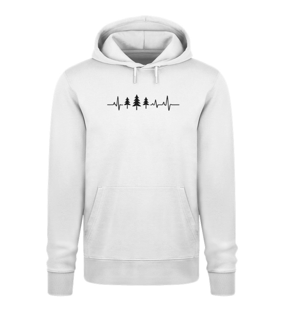 Herzschlag Fichten 100% Bio Unisex Hoodie