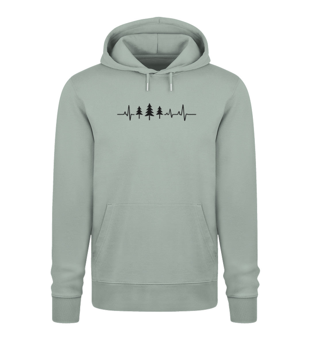 Herzschlag Fichten 100% Bio Unisex Hoodie