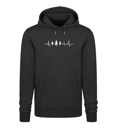Herzschlag Fichten 100% Bio Unisex Hoodie