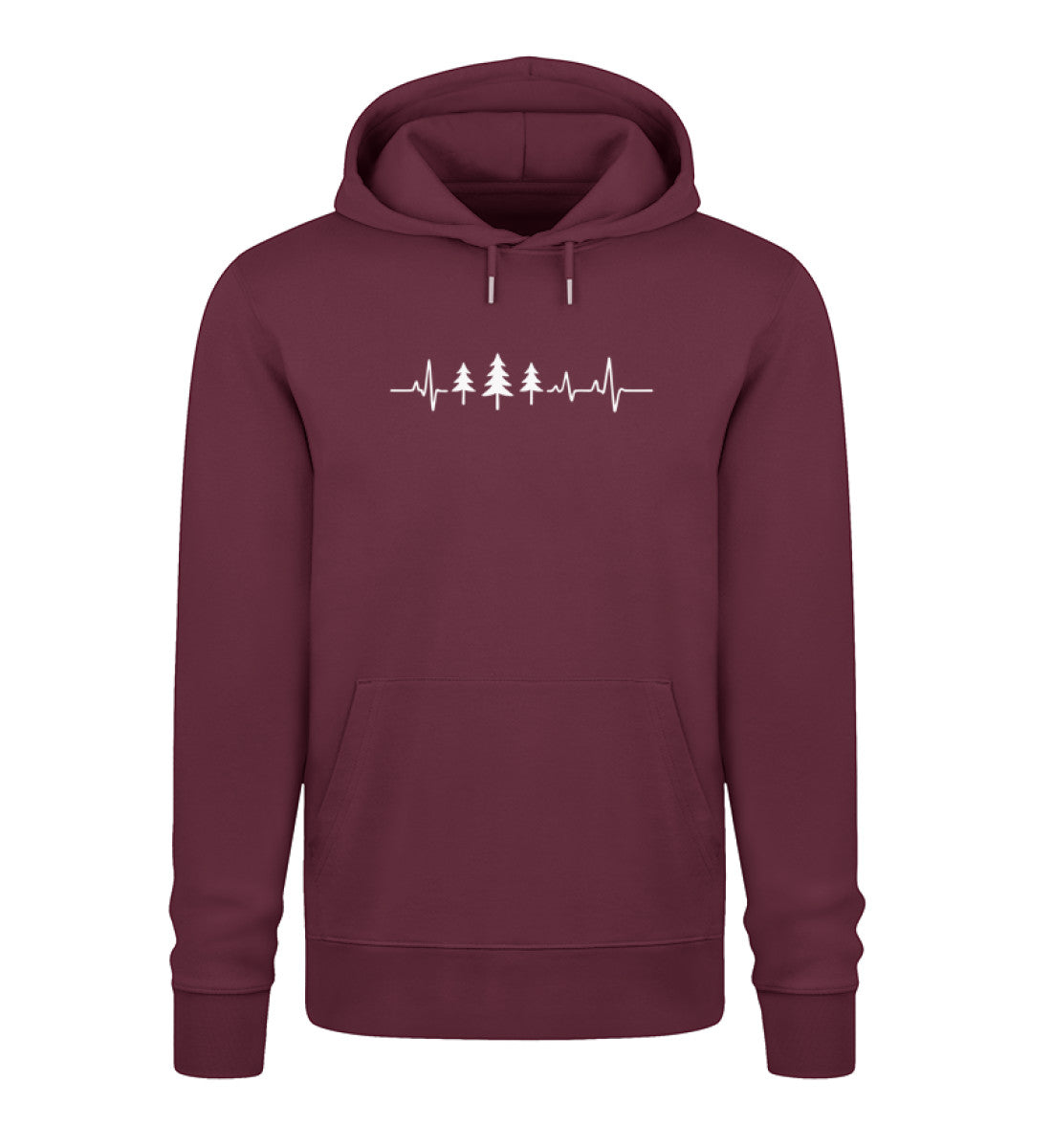 Herzschlag Fichten 100% Bio Unisex Hoodie