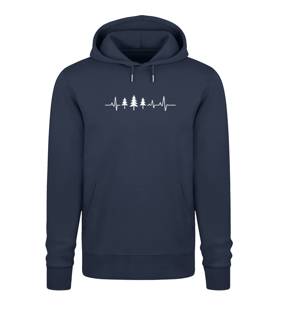 Herzschlag Fichten 100% Bio Unisex Hoodie