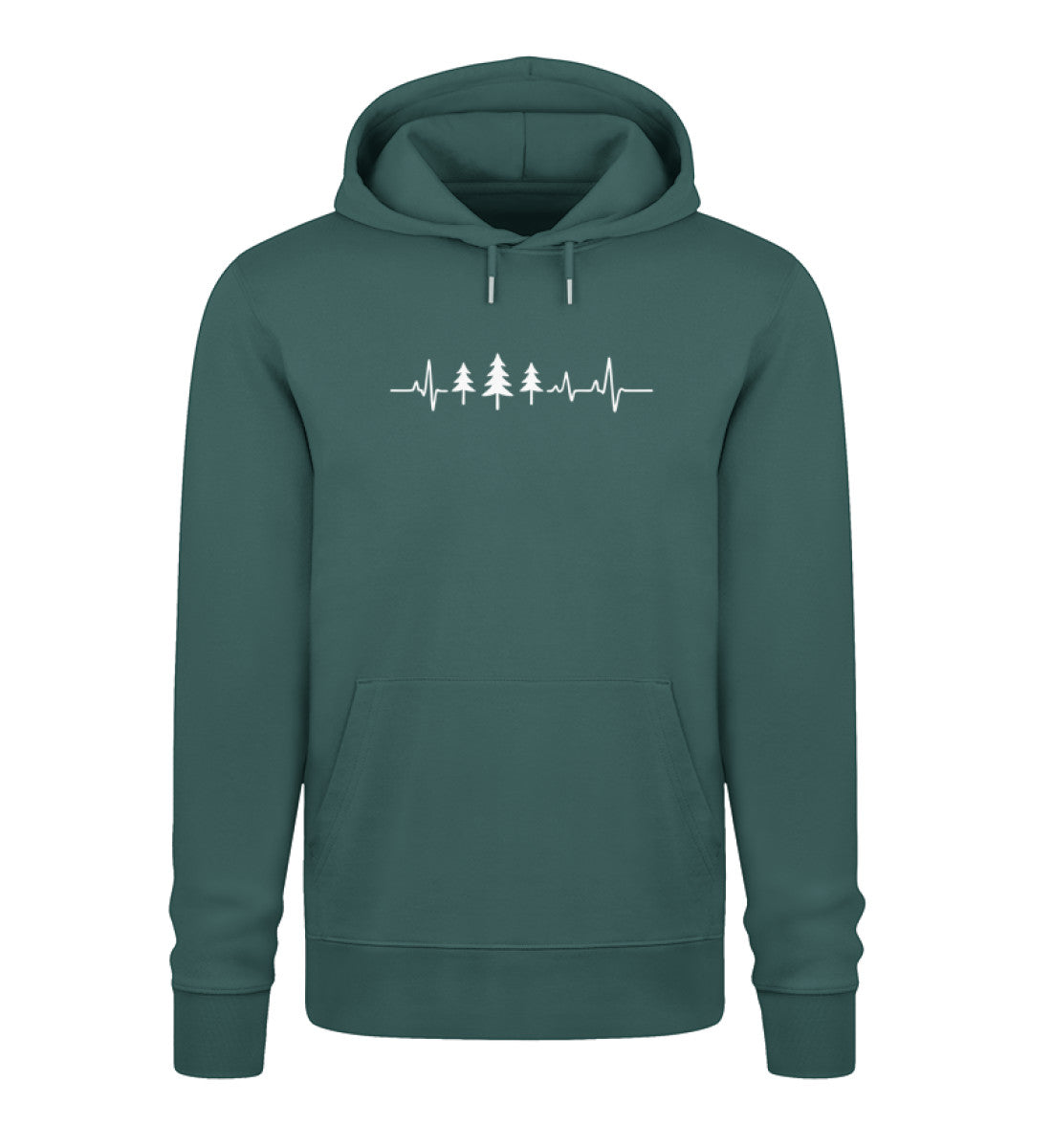 Herzschlag Fichten 100% Bio Unisex Hoodie