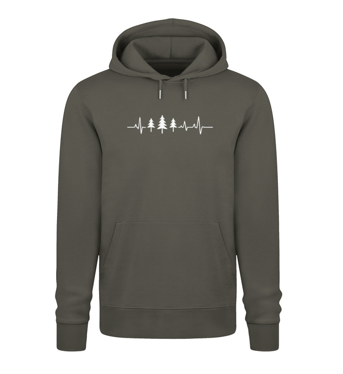 Herzschlag Fichten 100% Bio Unisex Hoodie