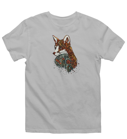 Fuchs Blumenmuster 100% Bio Unisex T-Shirt