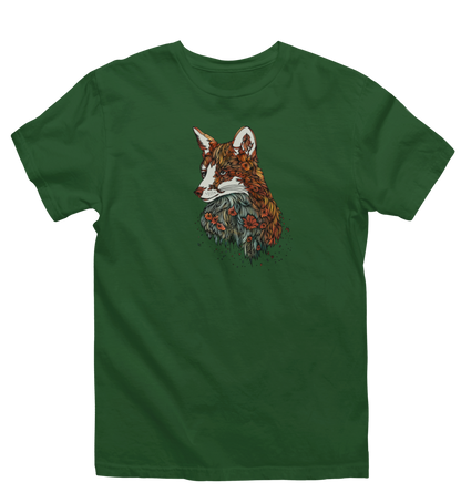 Fuchs Blumenmuster 100% Bio Unisex T-Shirt