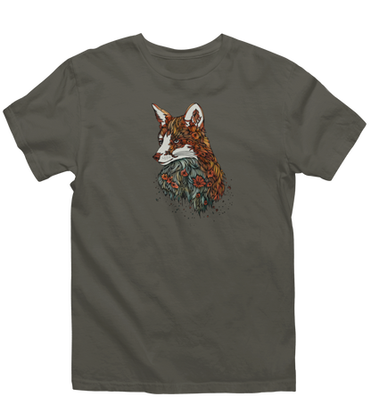 Fuchs Blumenmuster 100% Bio Unisex T-Shirt