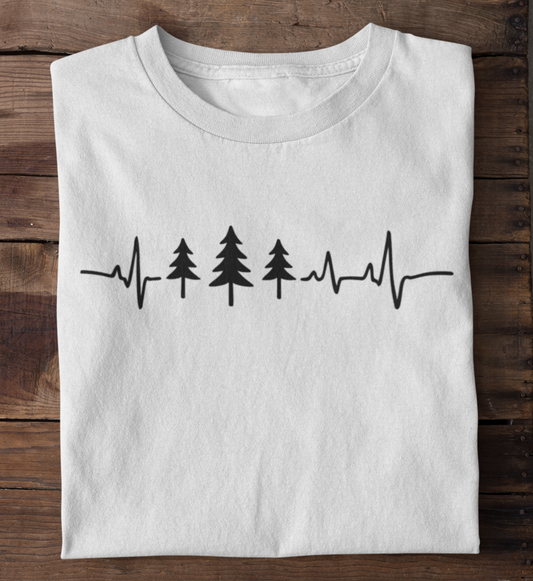 Herzschlag Fichten - Frauen 100% Bio T-Shirt