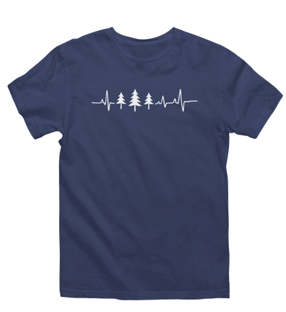 Herzschlag Fichten 100% Bio Unisex T-Shirt