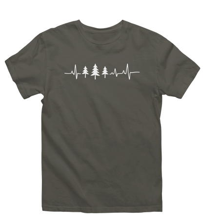 Herzschlag Fichten 100% Bio Unisex T-Shirt