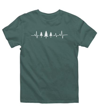 Herzschlag Fichten 100% Bio Unisex T-Shirt
