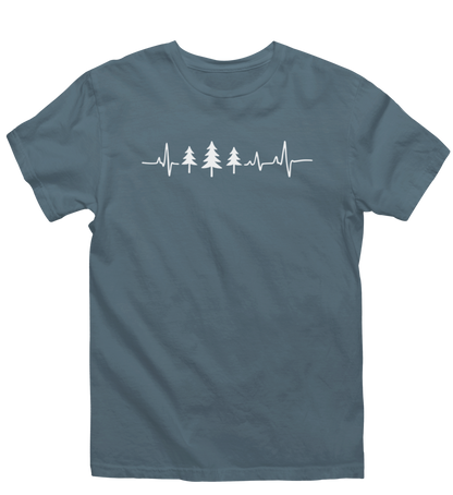 Herzschlag Fichten 100% Bio Unisex T-Shirt