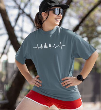 Herzschlag Fichten - Frauen 100% Bio T-Shirt