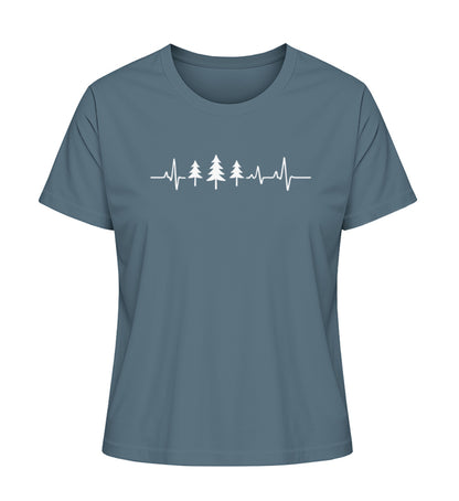 Herzschlag Fichten - Frauen 100% Bio T-Shirt