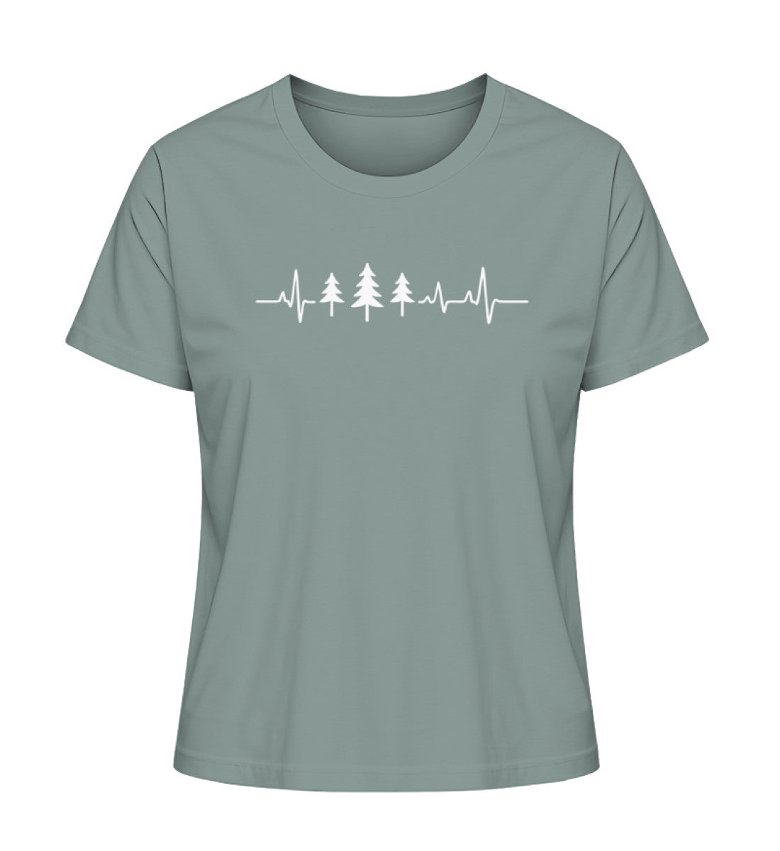 Herzschlag Fichten - Frauen 100% Bio T-Shirt